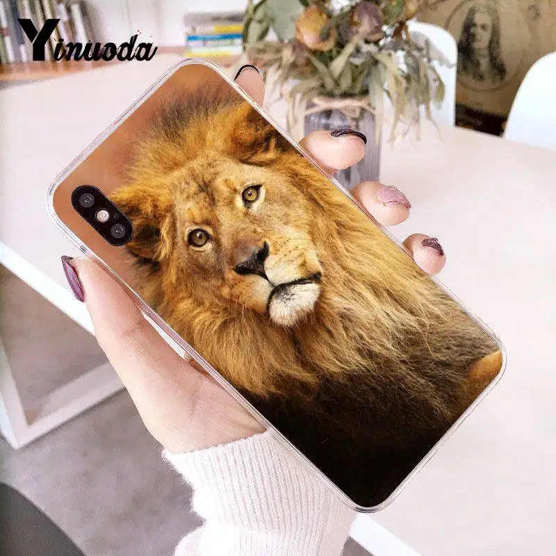 Yinuoda для iPhone 7 6 X Чехол животные Лев Coque Shell Роскошный чехол для телефона для iPhone 8 7 6 6S Plus X 5 5S SE 5C 4 4S чехол - Цвет: 9