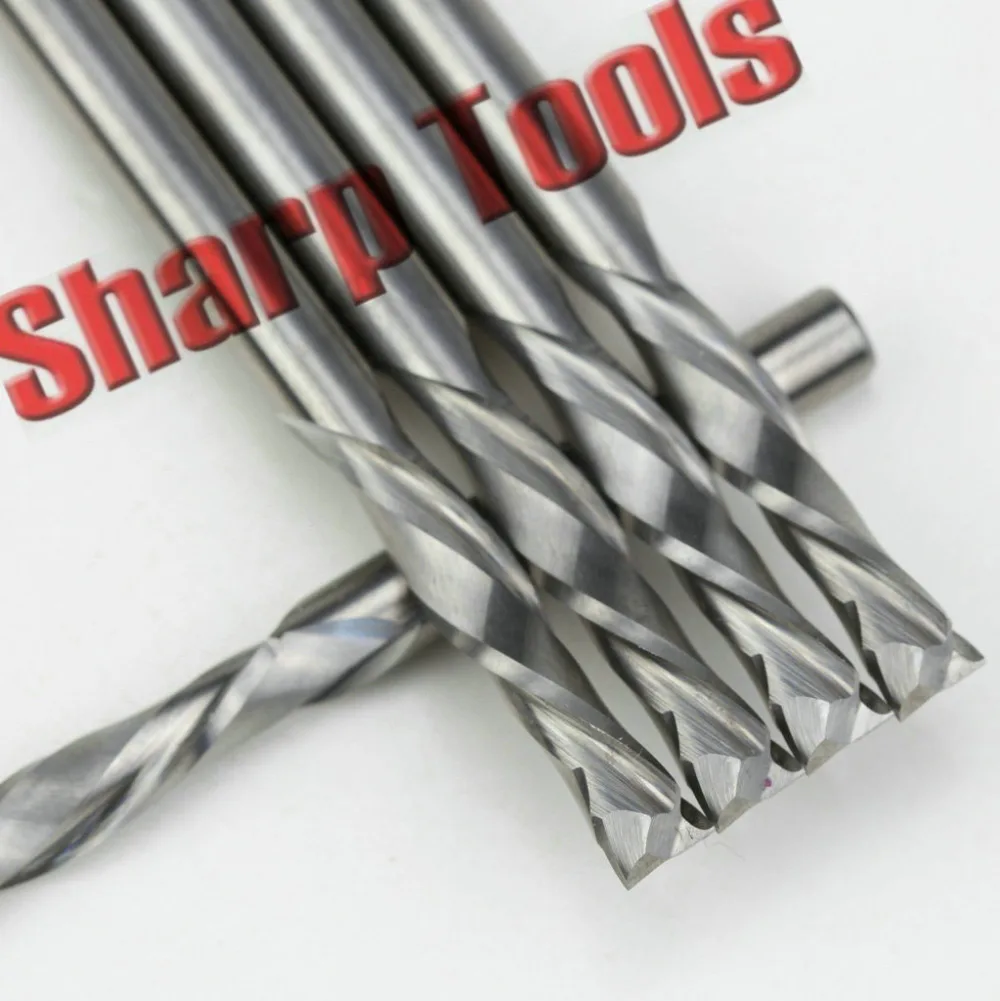 Вверх и вниз CUT 5x22 мм Два Флейта спиральные фрезы карбида вольфрама Инструменты 5