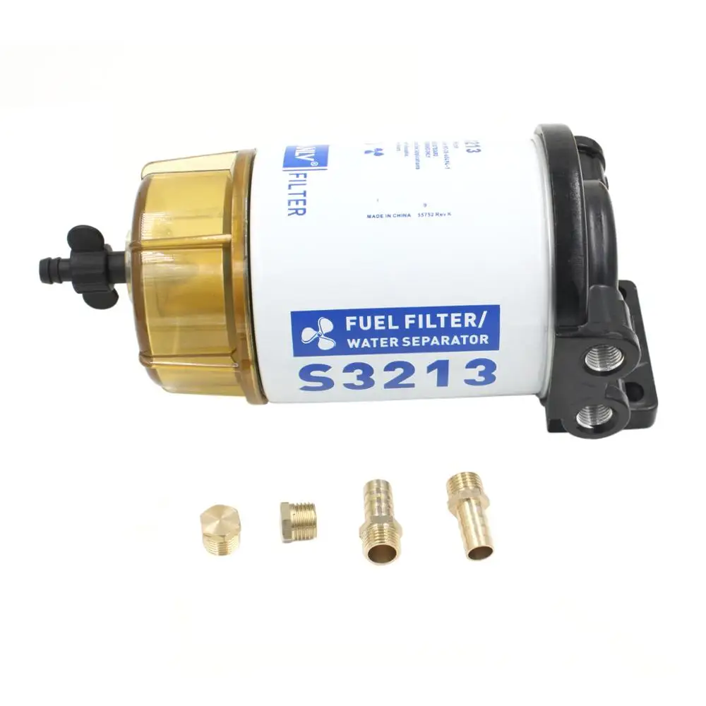 Комплект сепаратора морской воды с топливным фильтром Прозрачная чаша и