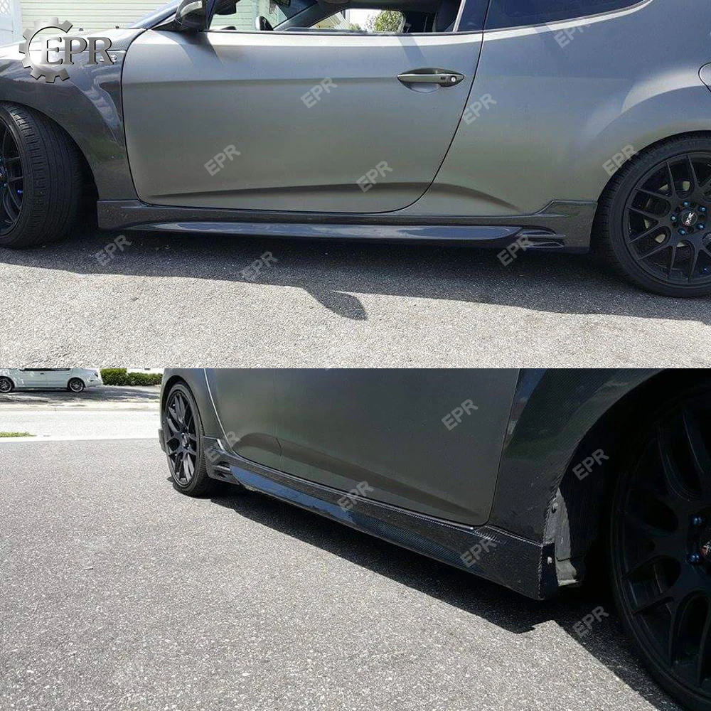 Боковая юбка из углеродного волокна для Hyundai Veloster боковая (все модели) отделка
