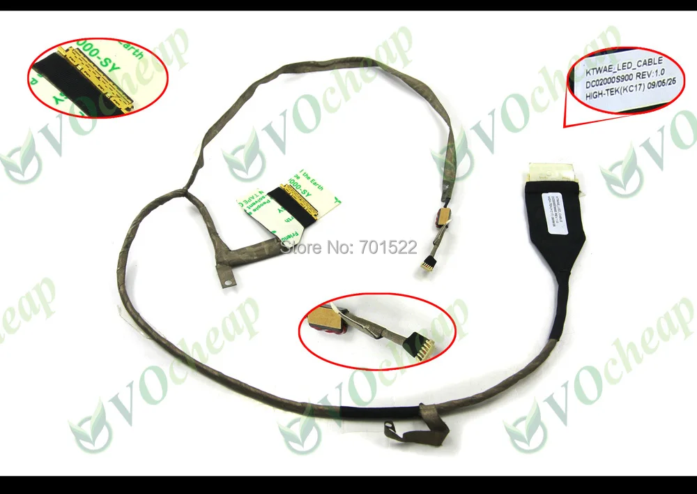 

Genuine New Vedio Flex LCD cable for Toshiba Satellite L550 L555 L555D Series (17.3") - DC02000S900