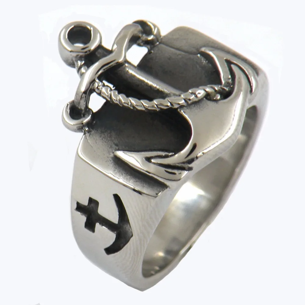 Fanssteel ювелирные изделия из нержавеющей стали морской якорь моряка кольцо