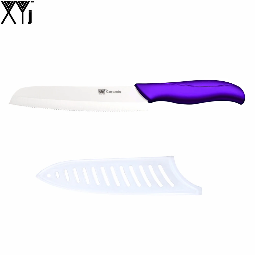 Xyj абсолютно циркония Пособия по кулинарии Ножи 6 дюймов Sharp Белый Клинок santoku