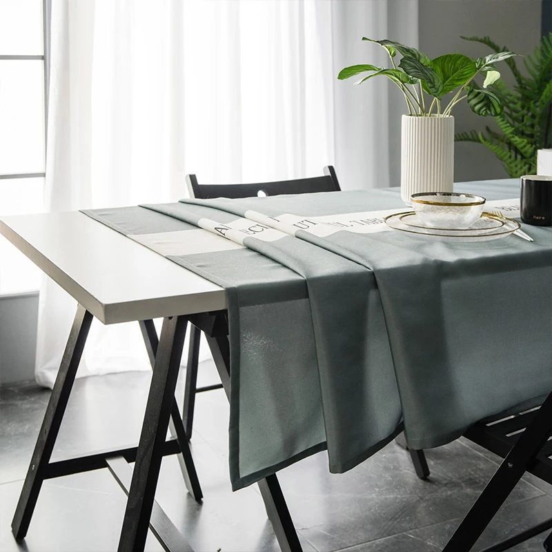 Kitchen Decoration Table Cover Linen Cloth Modern Tablecloth Waterproof Nappe De Rectangulaire Nordic Hotel Decor | Дом и сад