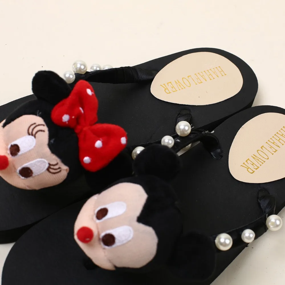 women slippers 2017summer non-slip female cute cartoon mickey sandals flat bottom Minnie beach flip flops A29 | Обувь