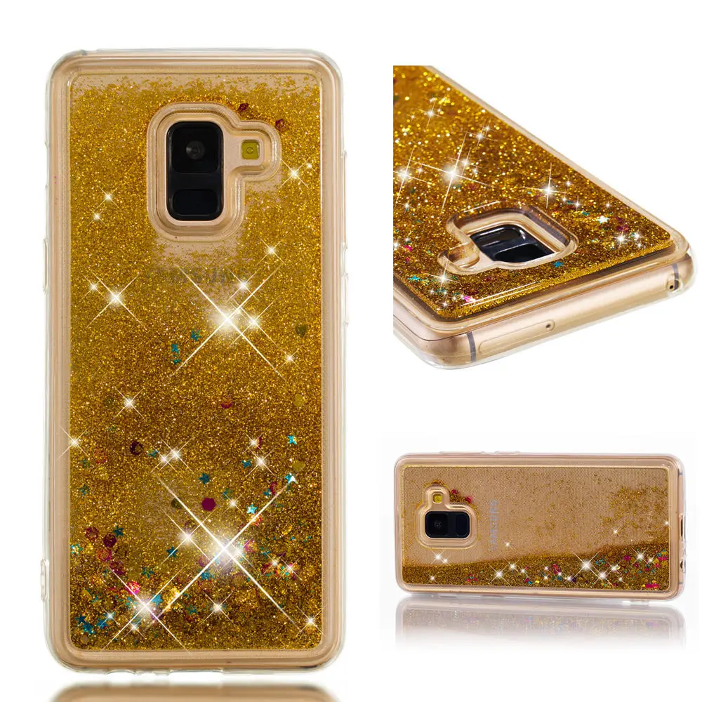 Мягкий чехол-накладка из ТПУ для Samsung Galaxy A8 2018 A530 A530F/DS SM-A530F SM-A530F/DS Dynamic Liquid Love Heart |