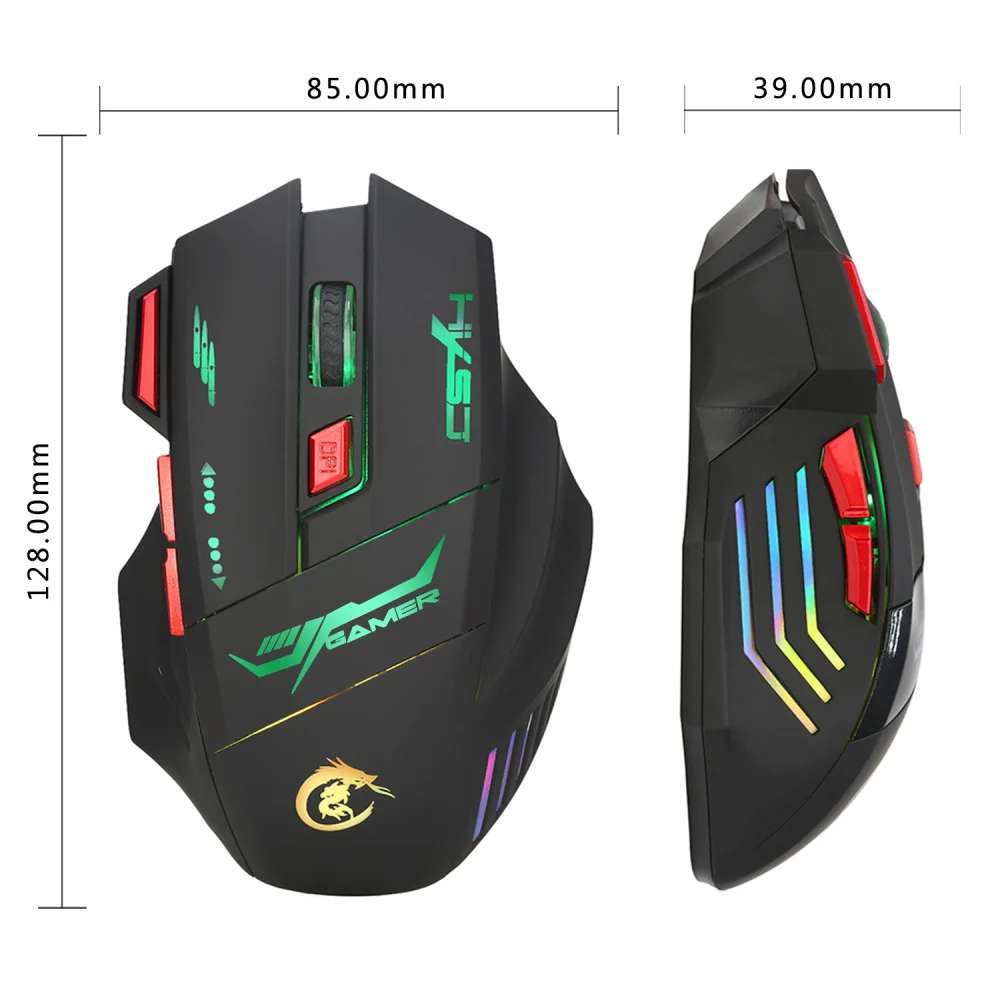 Профессиональные игровые устройства HXSJ H100 регулируемая Проводная игровая мышь