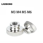 10 шт., оцинкованная гайка с накаткой для большого пальца, гайка для ручного затягивания, 3D принтеры, занавес, GB806 M3 M4 M5 M6