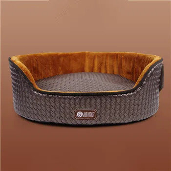 Роскошная кровать собаки кожи с двойной использование собака подушка питомник