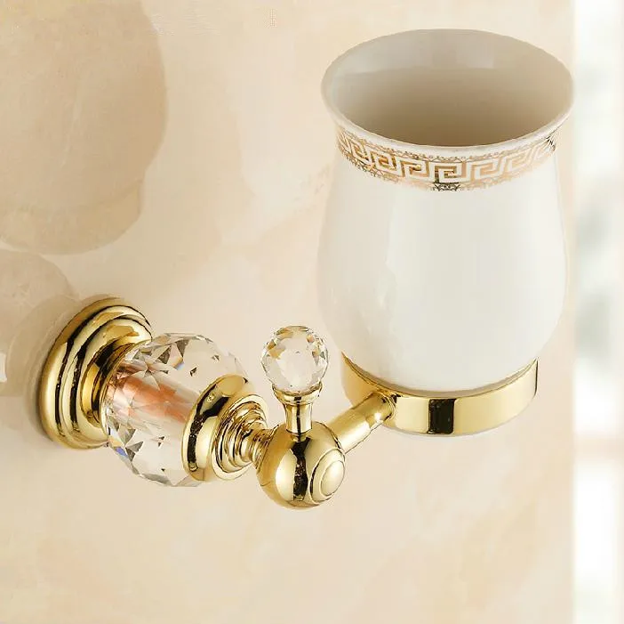Роскошные Настенные Аксессуары для ванной комнаты|tumbler holder|brass toothbrush holderwall mount cup