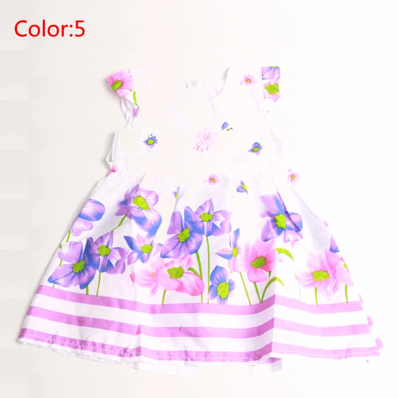 2018 г. Летние платья для девочек милое детское платье принцессы без рукавов с