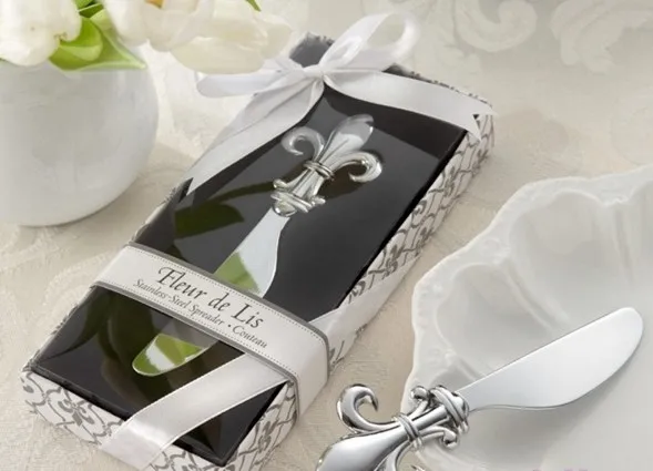 

wedding party favor gift and giveaways for guest--Fleur de Lis Chrome Spreader wedding bridal shower souvenir 80pcs/lot