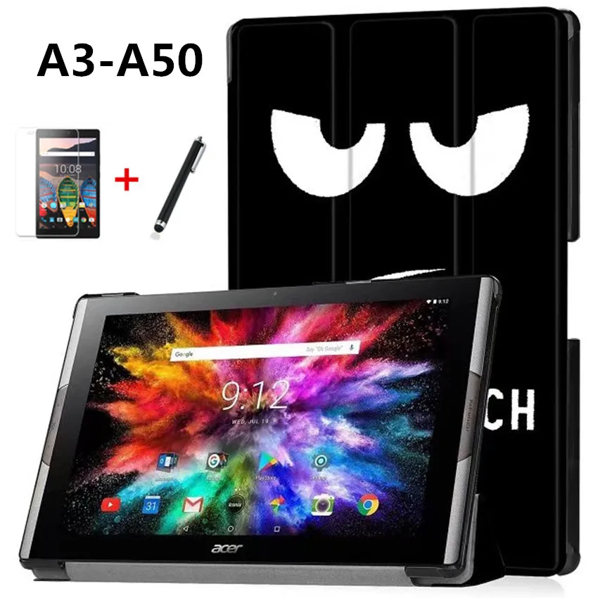 Чехол для 2017 Acer Iconia Tab 10 A3 A50 One A3-A50 1 дюймов Funda Чехлы планшета смарт-чехол ''+
