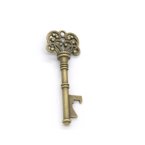 B antique bronze ERMAKOVA 5 шт. металлический скелет ключ открывалка для бутылок бутылка в форме черепа открывалка для свадебной вечеринки подарки для гостей деревенский Свадебный декор - Цвет: B antique bronze