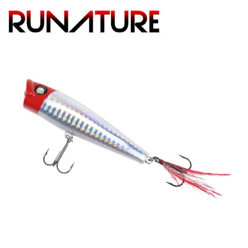 Runature рыболовные Поппер приманки искусственные жесткие приманки 85 мм/15 г рыболовные воблеры верхняя вода Поппер приманки, воблеры рыболовные снасти приманка