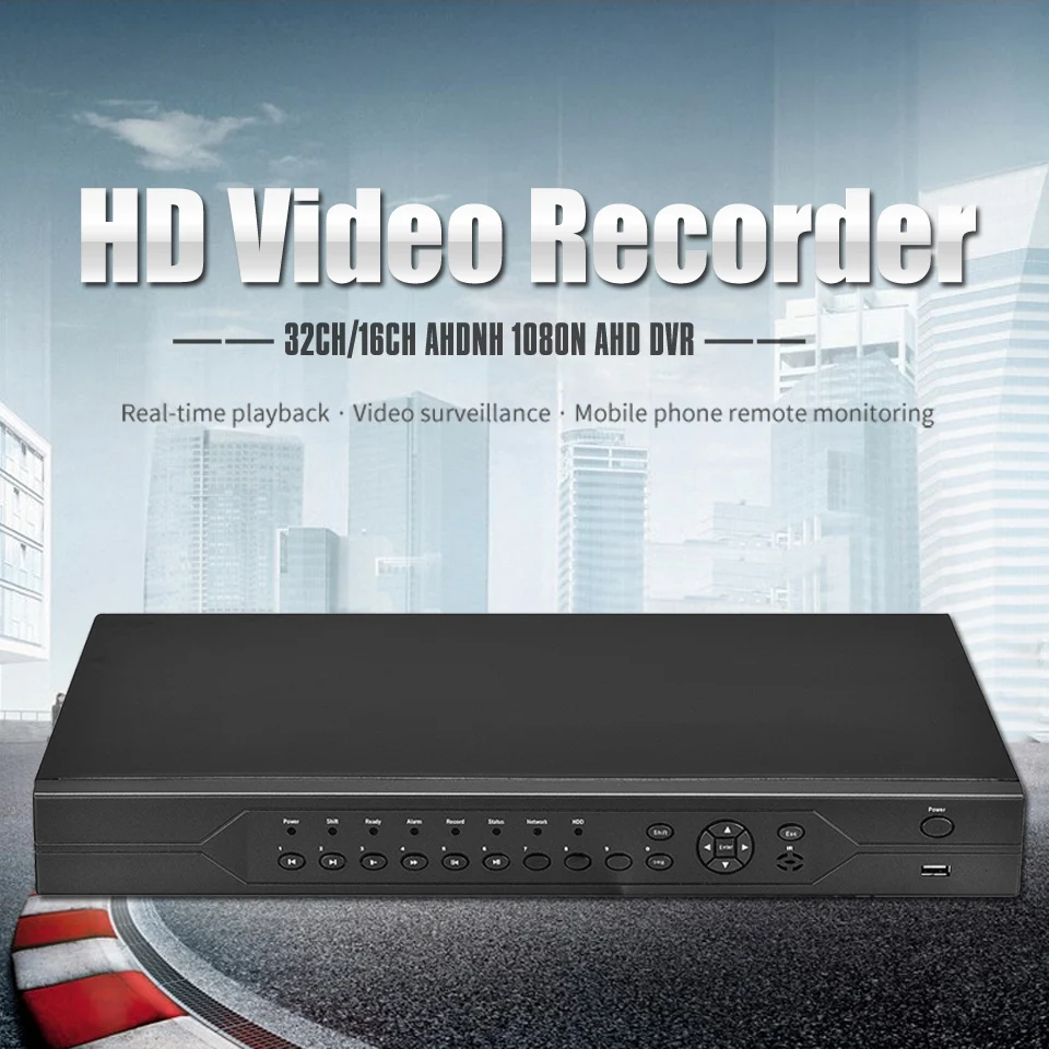 BESDER 32CH AHD DVR 1080N 5 в 1 CVI TVI аналоговый IP гибридный видеорегистратор 2 порта SATA
