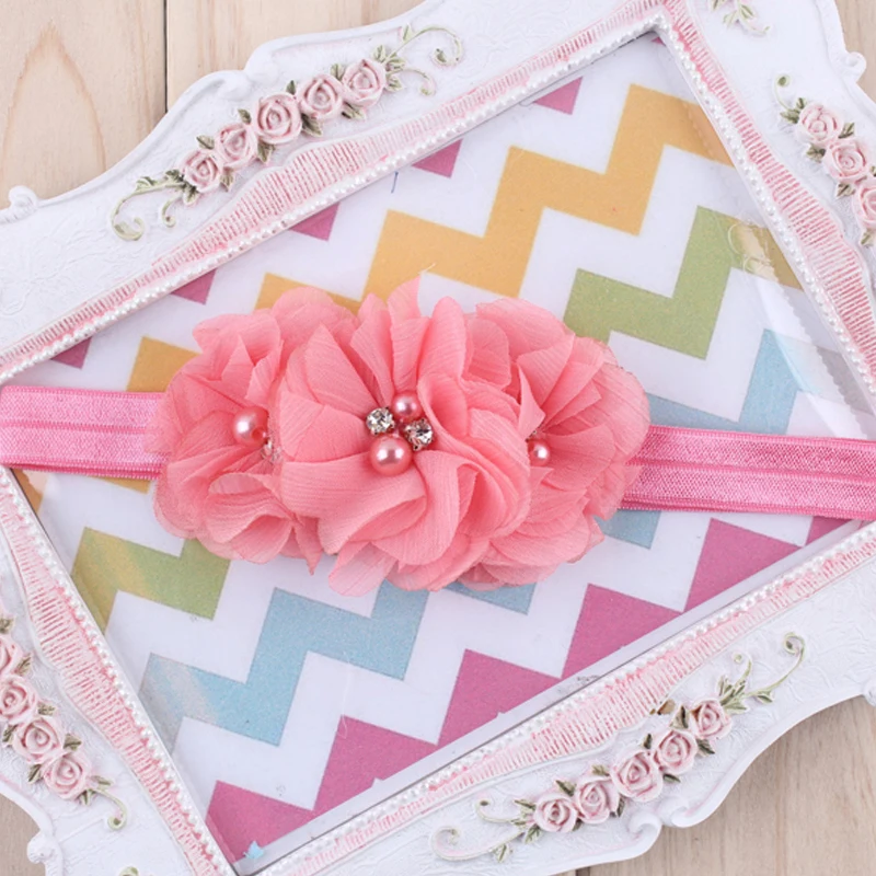1 шт. детская лента для волос со стразами и жемчугом|headband kids|flower headbandkids hair accessories |