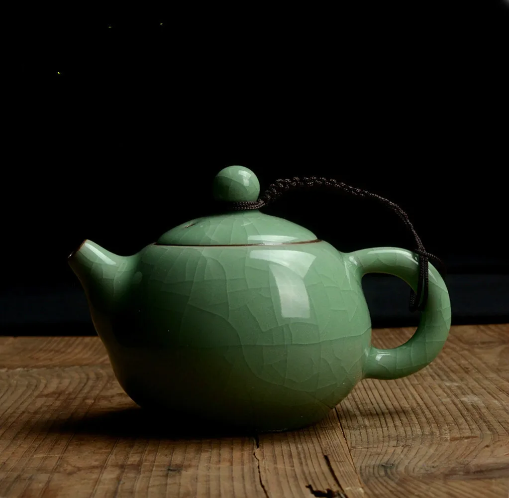 Longquan celadon маленький чайник глазурь с трещинами для льда керамический чайный кунг