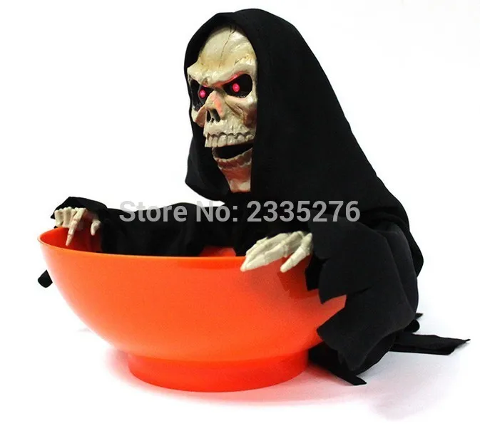 1 шт. чаша для конфет Grim Reaper трюков или лечения декор Хэллоуина Ужасный Череп|bowl|bowl