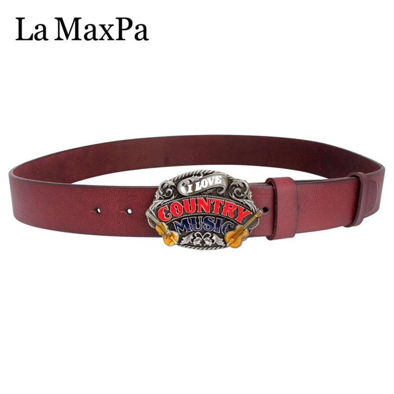 Модный мужской ремень love country Музыка Скрипка металлическая пряжка буквы