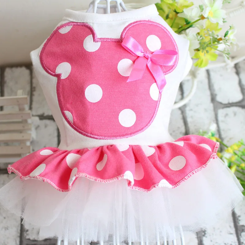 Платье для маленьких собак с рисунком Микки Мауса; юбка-пачка; vestido perro; модное свадебное платье принцессы; зимняя одежда для чихуахуа