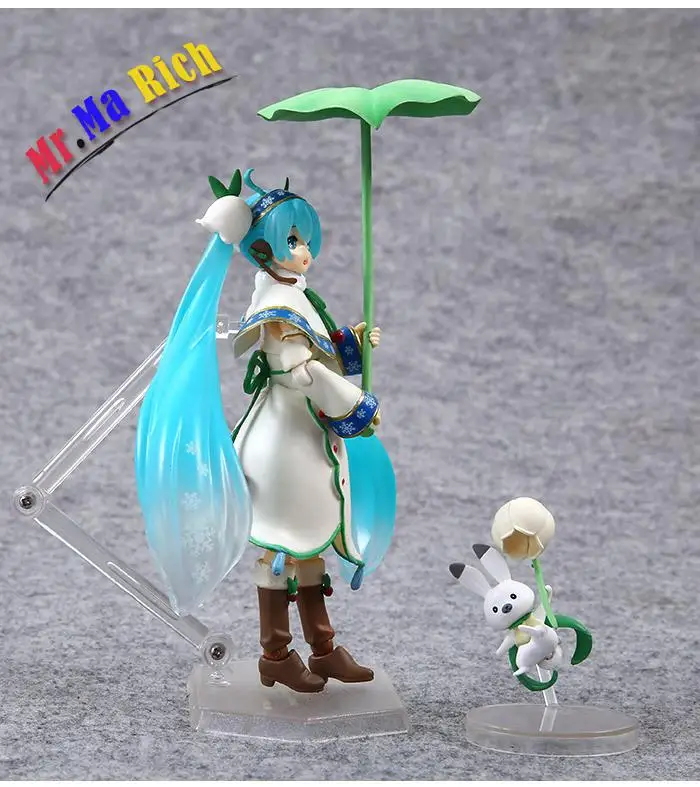 Японский аниме фигурка Вокалоид Хацунэ Мику Снежная 2015 Figma Ex 024 Снежный