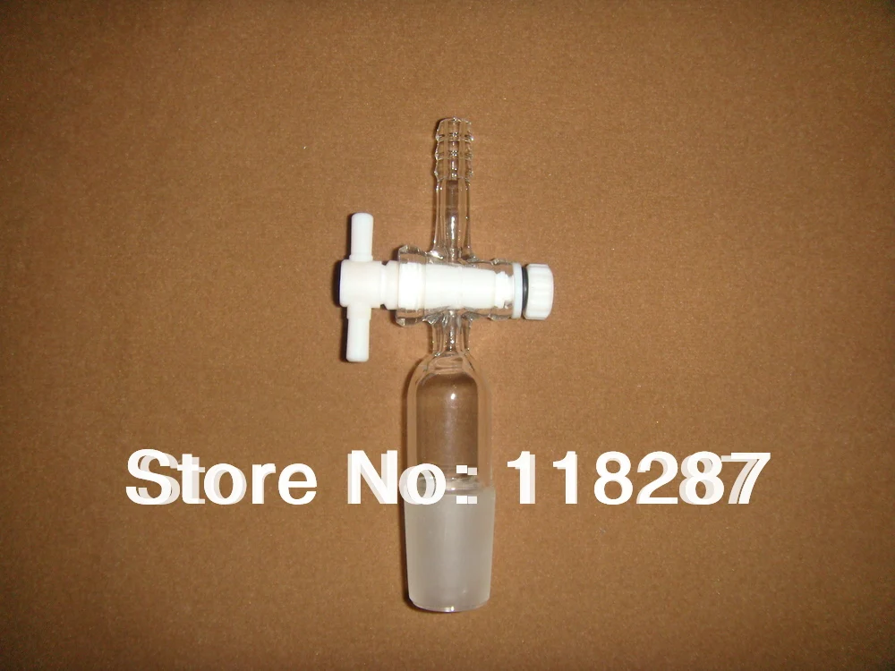 Входной адаптер 24/29 прямой кран из ПТФЭ стеклянный клапан вакуумный лабораторный