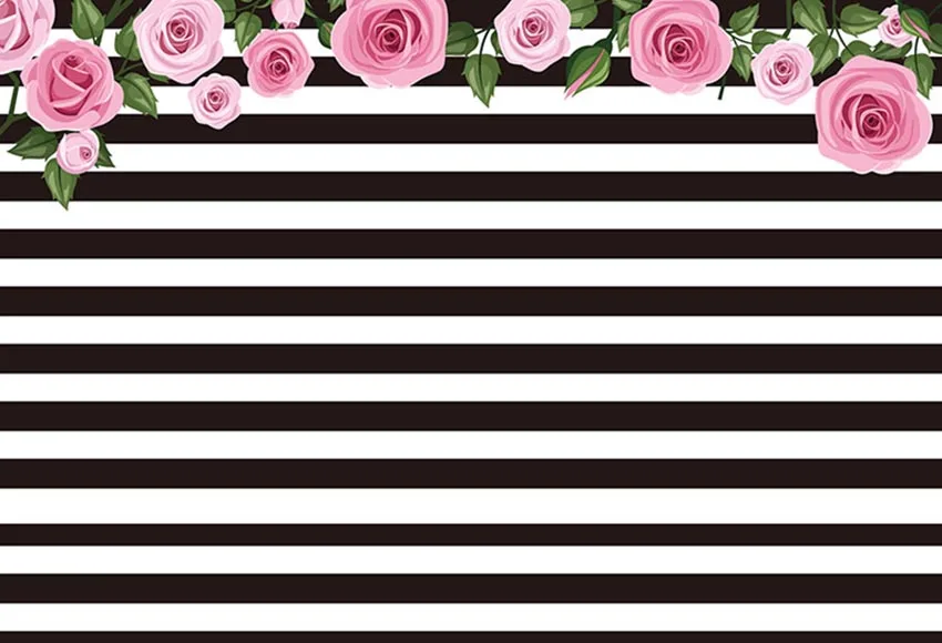 

Black and white stripes photography backdrops rose photo background for photography studio accessories photography background