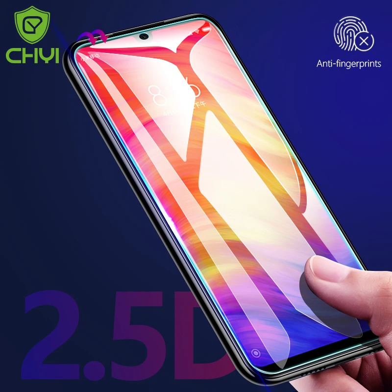 Закаленное стекло CHYI для Xiaomi Redmi Note 7 6 3 дюйма защита экрана олеофобное покрытие 9H