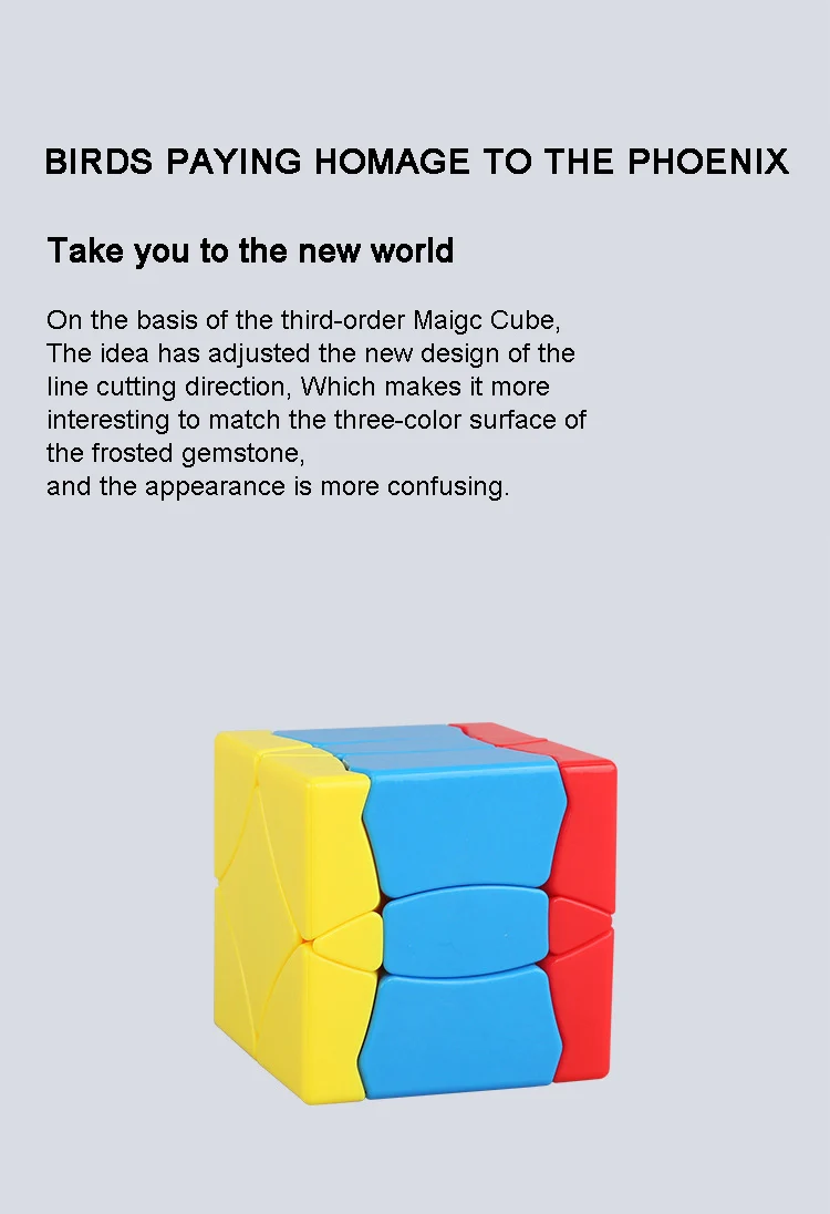ShengShou 3x3 BaiNiaoChaoFeng Профессиональный волшебный куб головоломка Cubo Magico без наклеек обучающая игрушка Рождественский подарок для детей