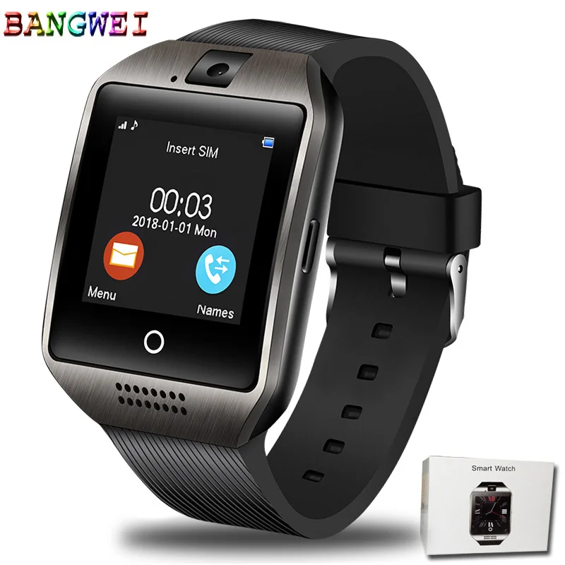 All Black WISHDOIT спортивные часы мужские цифровые часы Bluetooth пульт дистанционного управления камера Смарт-часы применимые к телефону Android Поддержка sim-карты - Цвет: All Black