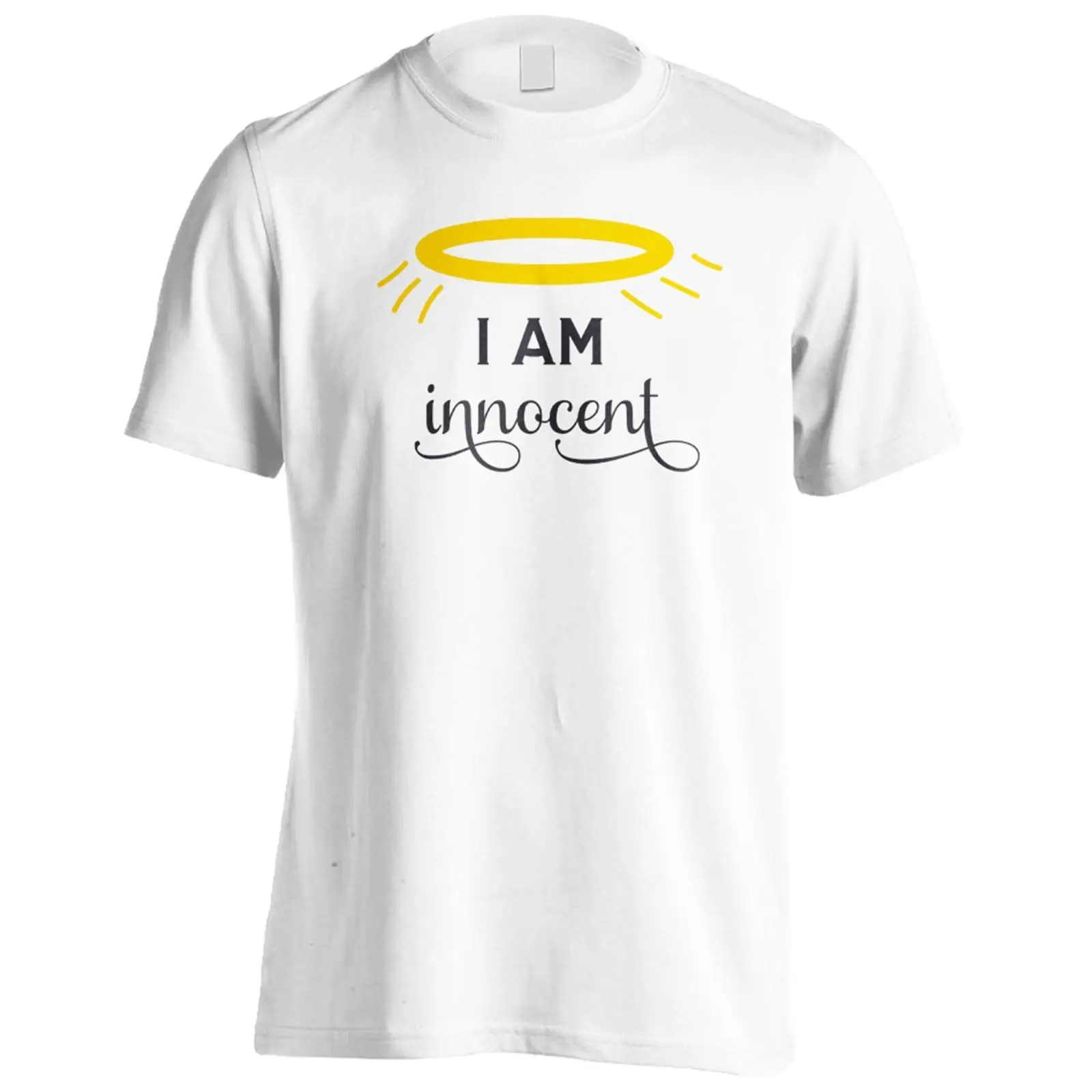 Мужская футболка с надписью I Am Innocent 1 модная повседневная pride унисекс Свободный