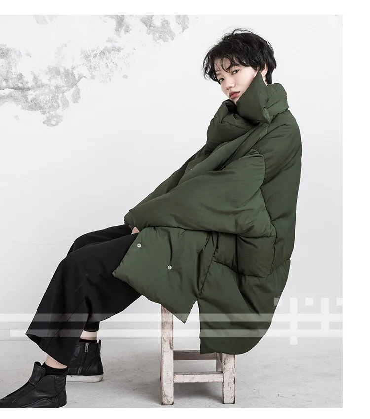 IRINAY212 Новая коллекция с шарфом двубортный oversize Асимметричный Зима белая утка подпушка куртка пальто для женщин