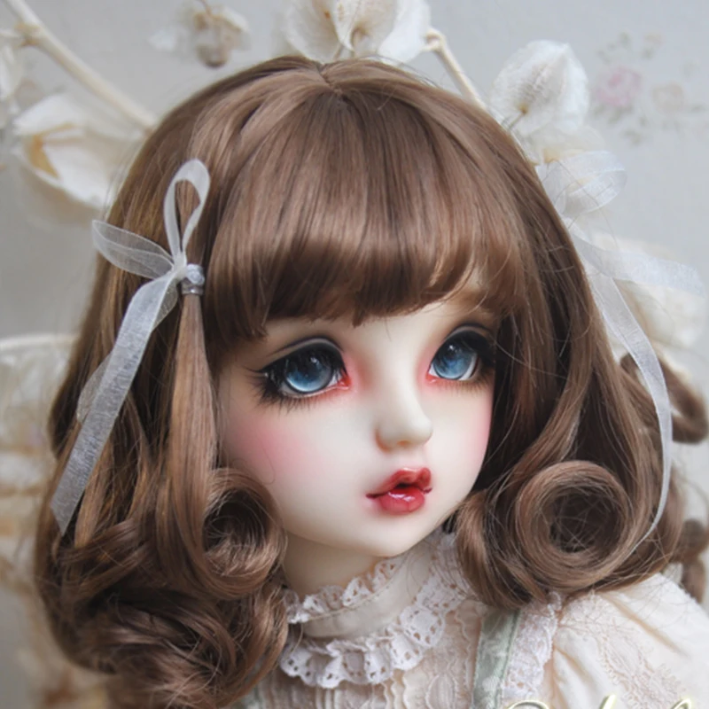 Парик Bybrana bjd из высокотемпературного волокна короткий вьющийся парик вьющихся
