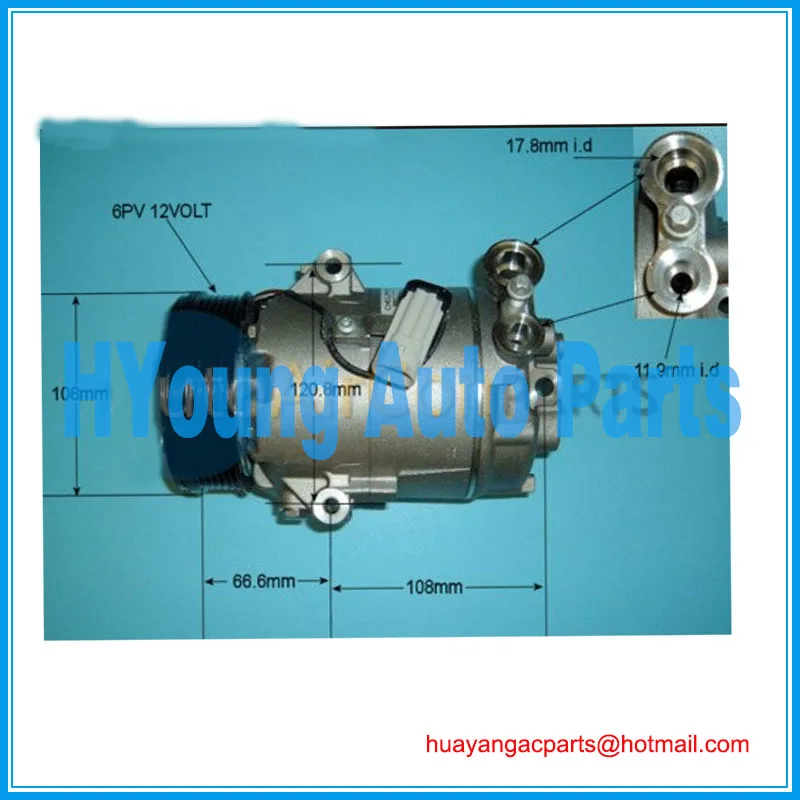 6854066 13124754 13318698 автоматический компрессор переменного тока для OPEL ASTRA H CVC6 6PK 109