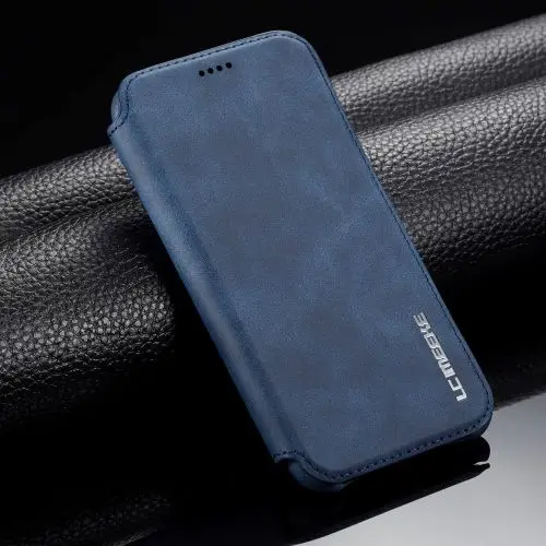 Blue Кожаный чехол для iPhone XS MAX, роскошный флип-чехол с магнитом, деловой, винтажный противоударный чехол для iPhone X, XR, XS, чехол-кошелек - Цвет: Blue