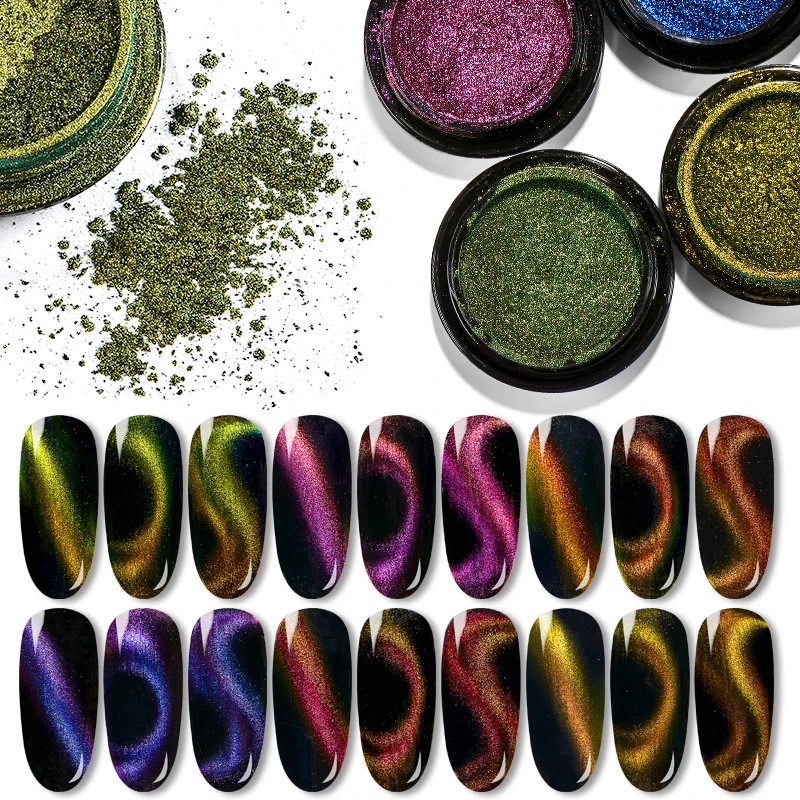 6 коробок/набор 5D кошачий глаз|Блестки для ногтей| |