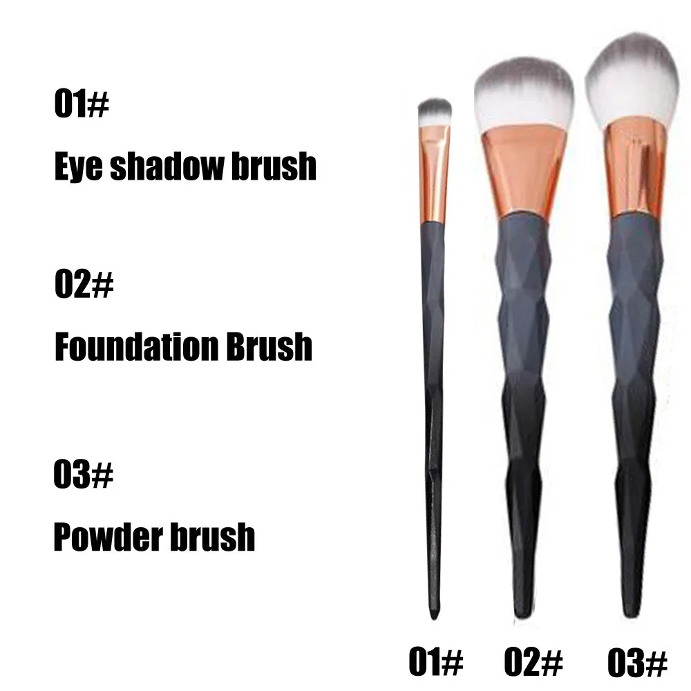 3pcs/set Wooden makeup brushes Foundation Cosmetic Eyebrow Eyeshadow Brush professional artist Makeup Sets Tools | Красота и здоровье