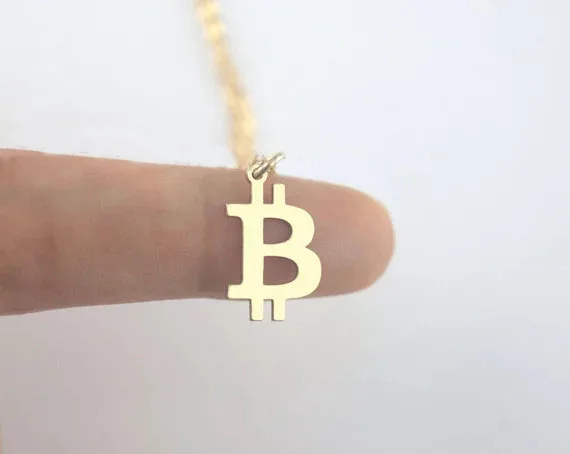 Индивидуальное ожерелье с биткоином Прямая поставка цепочка звеньями в формате