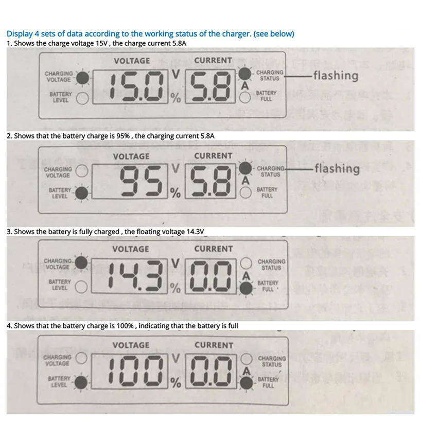 12 В 6 А полностью автоматическое умное зарядное устройство для автомобильного