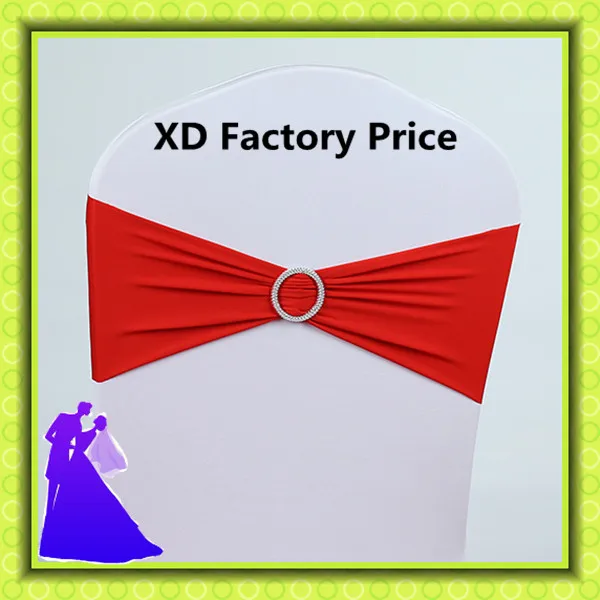 Big discounts!!top selling&amphigh quality 100pcs red spandex stretch chair cover sashes band with buckle free shipping | Дом и сад