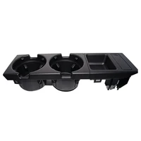 double hole car front center console cup rack change box for bmw e46black