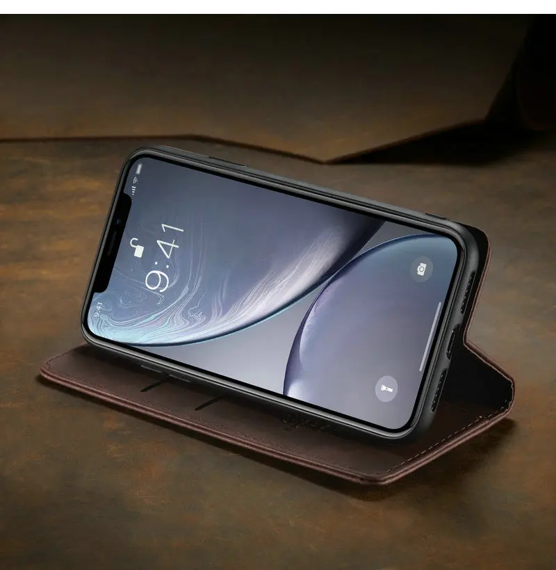 Чехол CaseMe для iPhone XR X 6 s 7 8 Plus Роскошные Ретро слоты для карт тонкий кошелек Флип кожаный чехол для телефона iPhone Xr Xs Max