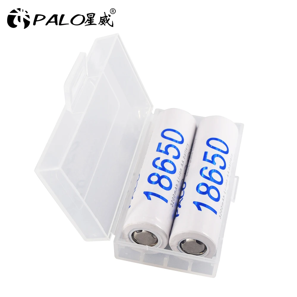 PALO Оригинальная 18650 батарея 3 7 V 3200mAh литий-ионная аккумуляторная для фонариков