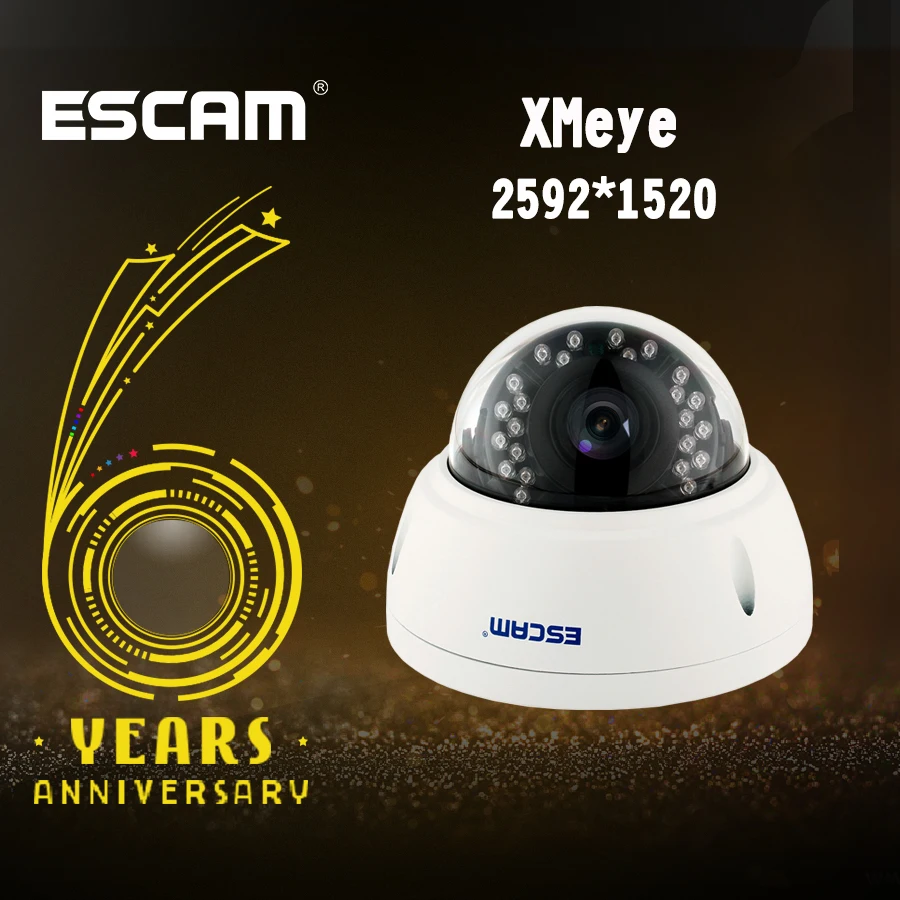 Купольная IP камера Escam QD420 H.265 4 МП 1520P|Камеры видеонаблюдения| |