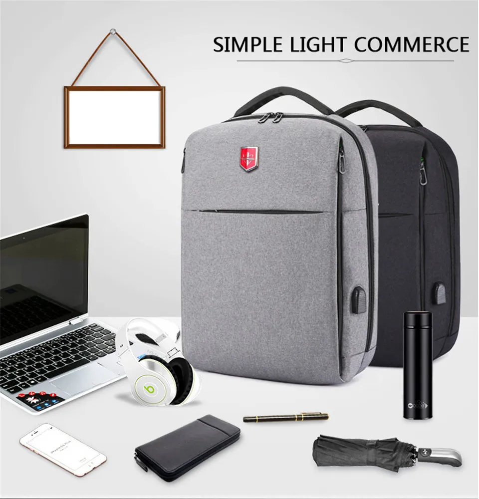 Фирменная Новинка USB подзарядки человек рюкзак большой ёмкость Fit 15,6 дюймов ноутбук повседневное школьная сумка дорожный рюкзак мужской