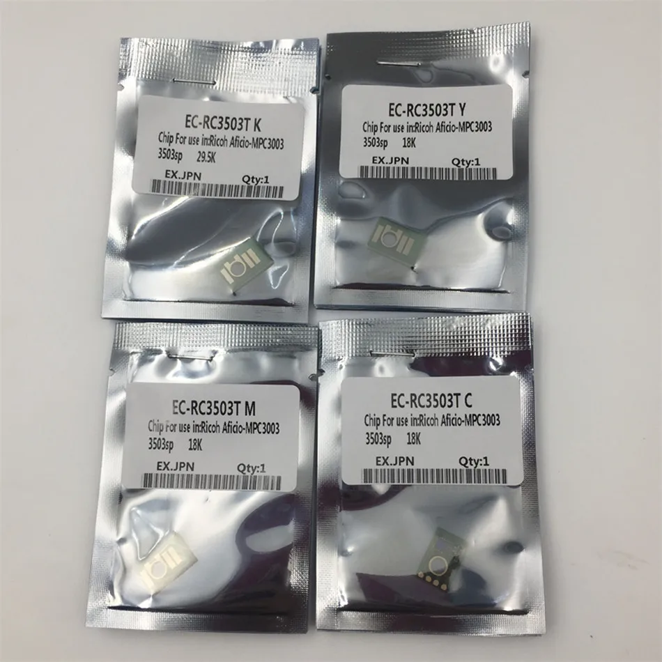4 шт. тонер чип MPC3003 для Ricoh MP C3003 C3503 C3003SP C3503SP картридж MPC3003sp mpc3503sp чип|Чип картриджа|