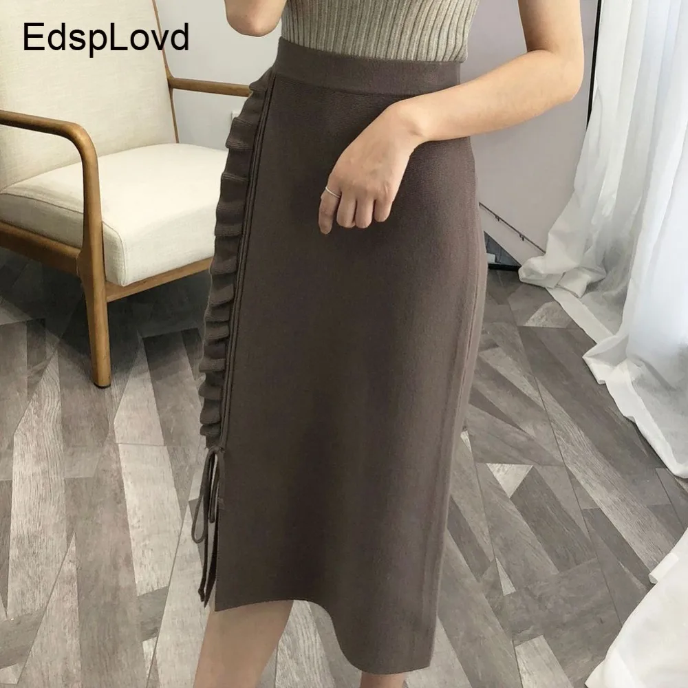Edsplovd 2018 Для женщин новые модные юбка элегантный высокого качества OC109|Женские