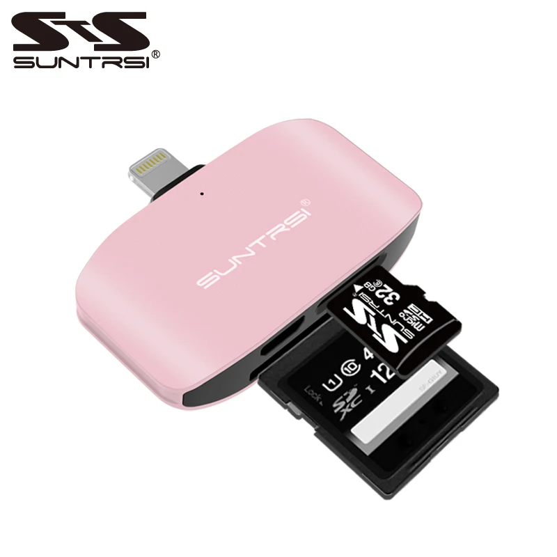 Suntrsi Micro SD кард ридер для iPhone 5/5S/6/6 7 plus/ipad многофункциональный считыватель смарт