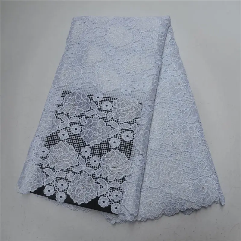 African Chemical Lace Fabric Water Soluble Nigerian Guipure Cord Laces Wedding Dress Beaded Fabric-LP30 | Дом и сад